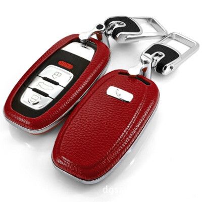 

Car Accessories For Audi A4LA6LQ5A8A5A7S5 S7 Top Layer Leather Car Key Case Car Key Cover Shell Car Keychain