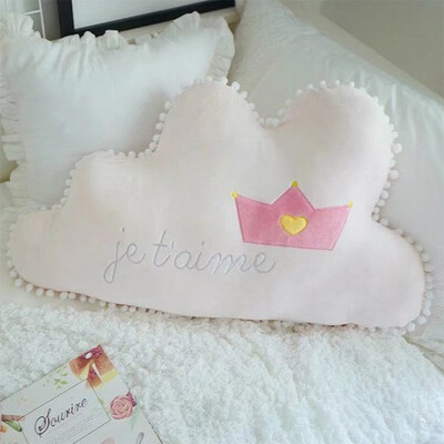 

NeillieN Romantic letter cushions cloud plush toys crown headrest pillows cushions childrens room decorative pillows
