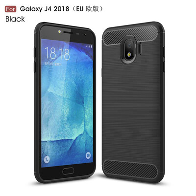 

BONGEM Samsung Galaxy J4 2018EU versionCase with Flexible&Durable Shock Absorption with Carbon Fiber Design