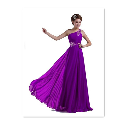 

New evening dress Europe&the United States long paragraph shoulder bride toast clothing annual meeting dinner reception ceremony hosted costumes