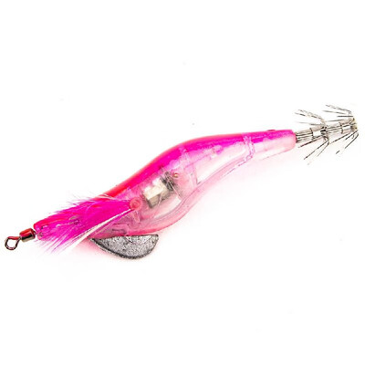 

12g 04oz Transparent Fishing Lure Flashing Hard Lure with Squid Jigs Lure Ring Swivel Sinker Sea Water Fresh Water Imitation Pr