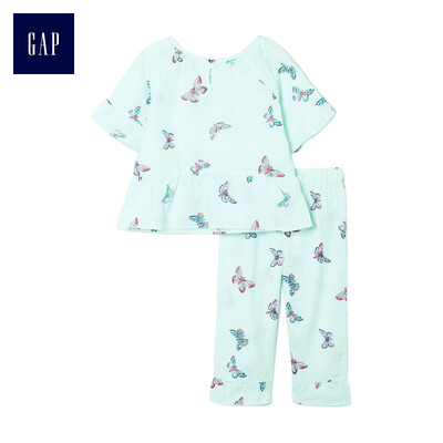 

GAP flagship store male&young fun print short-sleeved underwear set home service 368703 fresh water blue 12-18M
