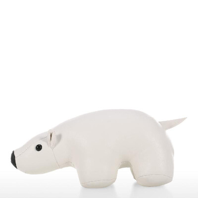 

Leather White Bear Door Stopper Animal Gift Home Decoration Stop your Bedroom Bathroom&Other Doors in Style