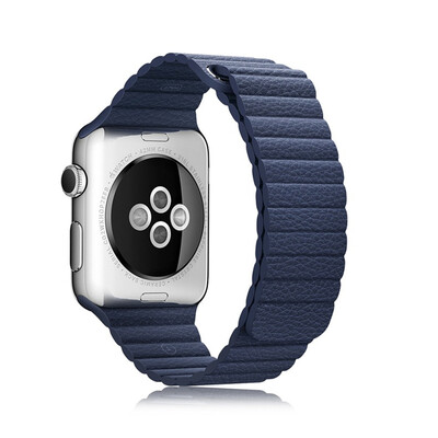 

38MM Genuine Leather Magnetic Loop Bracelet Strap Band for iWatch Series 3 2 1