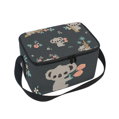 

ALAZA Insulated Lunch Box Cute Koala Lunch Bag for Men Women Portable Tote Bag Cooler Bag