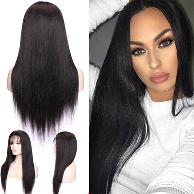 

10-22 Inches Lace Front Human Hair Wigs Extensions Straight Virgin Human Hair Wigs With Hair Wigs For Women With Baby Hair