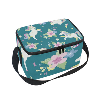 

ALAZA Lunch Box Insulated Lunch Bag Large Cooler Tote Bag Unicorns Pattern for Men Women Girls Boys