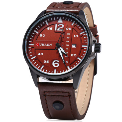 

Curren 8224 Men Quartz Watch with Day Date Display