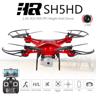 

Original HR SH5HD 24G 4CH 1080P Camera Wifi FPV Drone Height Hold Headless Mode One Key Return RC Quadcopter