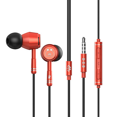 

BYZ KM30 Black Eyes Three Brothers Cartoon Metal Earbuds Cable Control Phone Headphones Pink