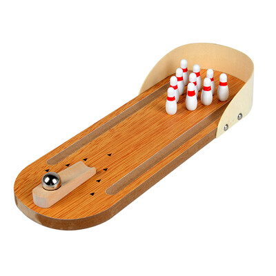 

Mini Bowling Game Mini Wooden Desktop Bowling Game Toy Gift for Kids House Entertainment Toys