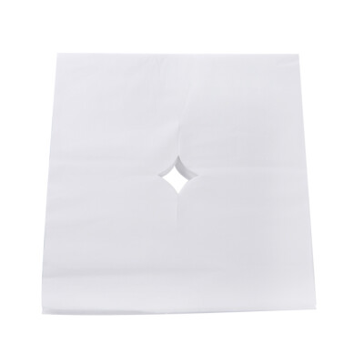 

100pcsbag Beauty Salon Face Pad Bed Table Face Hole Cover Spa Massage Disposable Breathing Sheet White