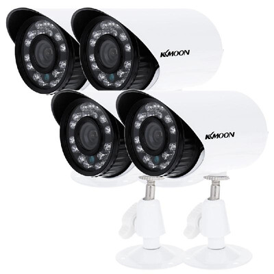 

KKmoon 4pcs Lot 720P Cameras CMOS 36mm Weatherproof IP66 IR-CUT Filter Day Night Outdoor Indoor Home Security CCTV Bullet C