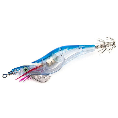 

12g 04oz Transparent Fishing Lure Flashing Hard Lure with Squid Jigs Lure Ring Swivel Sinker Sea Water Fresh Water Imitation Pr
