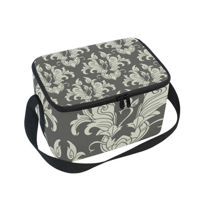 

ALAZA Insulated Lunch Box Vintage Style Lunch Bag for Men Women Portable Tote Bag Cooler Bag