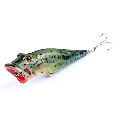 

8cm 124g Artificial Top Water Fishing Lure 3D Eyes Hard Popper Lures for Saltwater Freshwater