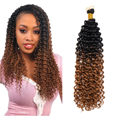 

814" Hair Extensions Water Wave Synthetic Crochet 3 BundlesSet Wavy Braiding Hair Weave For Women Ladies Beauty