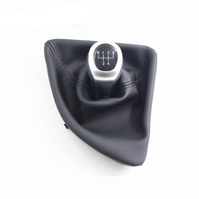 

Black Leather Boot Cover Gear Shift Knob For BMW E87 X1 5 Speed 6 Speed Stick Shift Knobs Lever