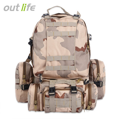 

Outlife Outdoor 50L MOLLE Military Camping Hiking Backpack