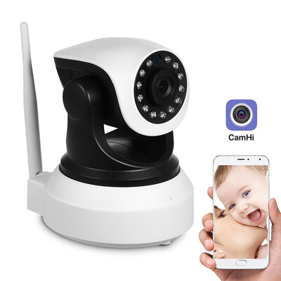 

HD 720P 10 Megapixels Wireless WiFi Pan Tilt Network IP Cloud Indoor Camera Baby Monitor Support PTZ TF Card Record 2-way Talk P2