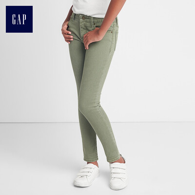 

GAP flagship store childrens clothing girls comfortable stretch olive sanding tight pants 16121 Army Green 10
