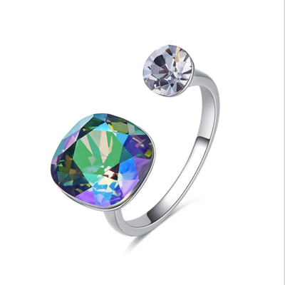 

925 Sterling Silver Simple Ring for Wide Band Women Girls Swarovski Crystals Jewelry Sizer Adjuster for Loose Rings Gifts