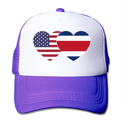 

Fdreattyuny Costa RICA USA Twin Flag Fashion Baseball Cap for Men&Women Adjustable Mesh Trucker Hat