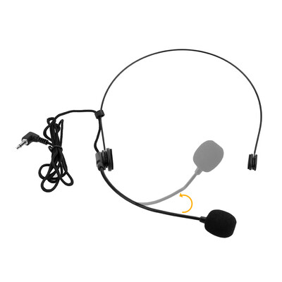 

Uni-Directional Head-mounted Headworn Headset Microphone Mic Flexible Wired Boom for Voice Amplifier Amp Loudspeaker