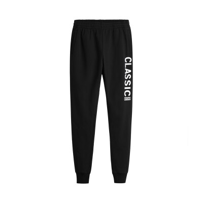 

361 degrees mens trousers 2018 winter new knitted trousers 361 winter casual sports pants 651844704-3 basic black XL