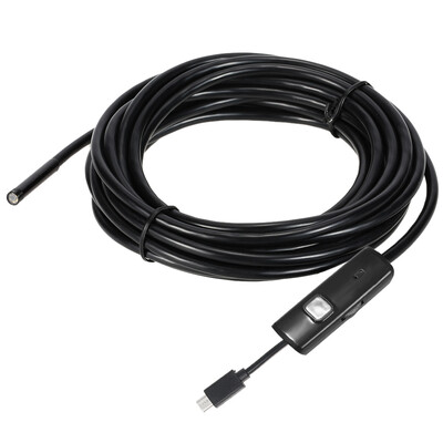 

OWSOO 7MM 6 LED Lens Endoscope IP67 Waterproof Inspection Borescope Wire Snake Tube Camera for OTG Compatible with Android Smart P