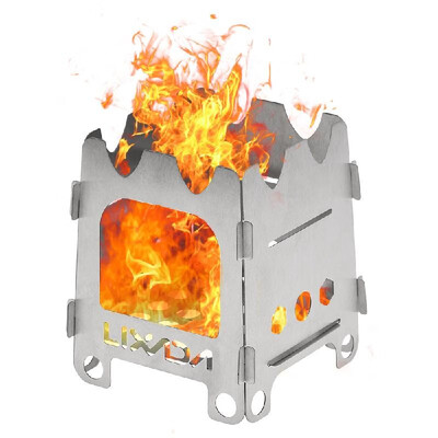 

Lixada Titanium Outdoor Camping Stove Portable Ultralight Folding Wood Stove Pocket Stove Camping Fishing Hiking