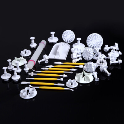 

46pcs Cake Fondant Gumpaste Embossing Modelling Craft Decorating Tools Set