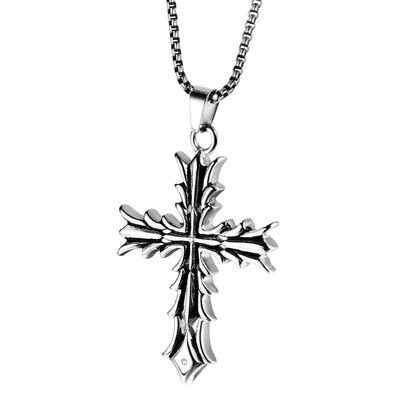 

Stainless Steel Cross Necklace For Men Woman Punk Cute Vintage Rock Hiphop LP00102