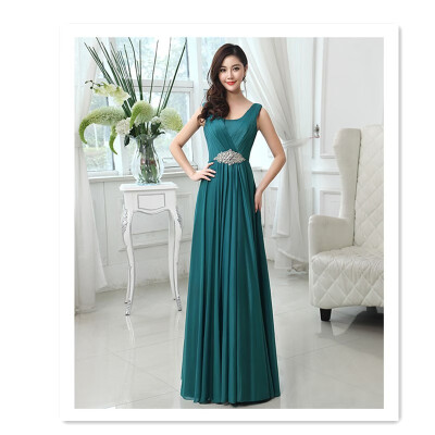 

2018 new autumn&winter bridesmaid dress long dress sister dress straps slim slimming toast clothing evening dress skirt