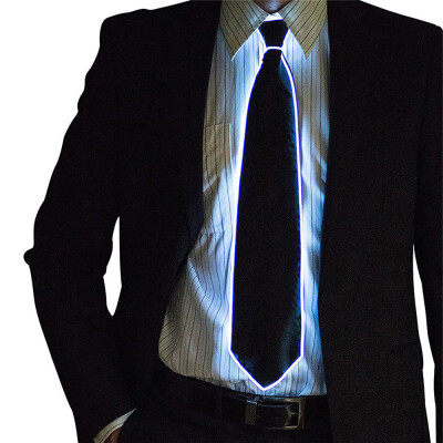 

Wire Tie Flashing Cosplay LED Tie Costume Necktie Glowing DJ Bar Dance Carnival Party Masks Cool Props