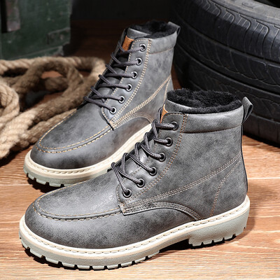 

Mens Winter cotton shoes Warm snow boots Martin boots