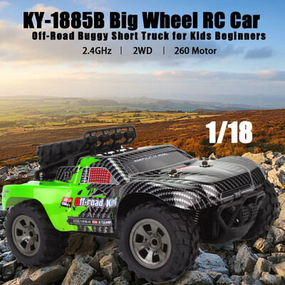 

KY-1885B 24GHz 118 2WD Big Wheel RC Car Off-Road King Short Truck for Kids Beginners