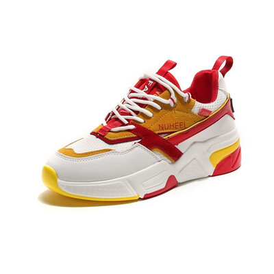 

2018 new sports shoes womens thick-soled autumn running shoes old shoes Harajuku wild Korean students