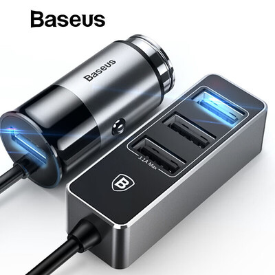 

Baseus 4 in 1 Car Charger USB Car Fast Charger for Iphone  XR Samsung Note 9 S9 XiaoMi HuaWei One Plus Phone Charge in Car
