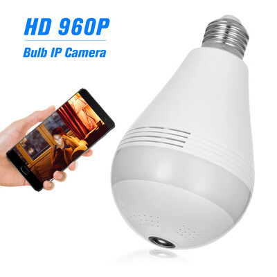 

Wireless 960P Mini Panoramic Fish Eye WIFI 360 Degree Wireless VR Camera LED Light Bulb IP Camera IR Lamp Night Vision IR-CUT Full