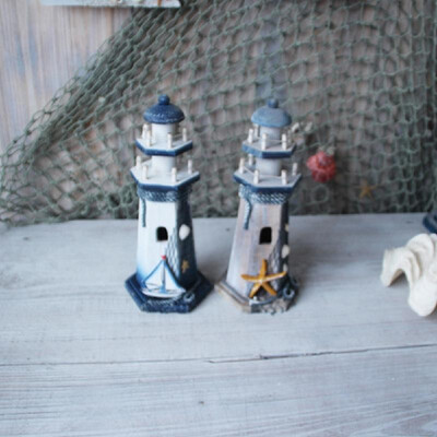 

Mediterranean Hexagonal Lighthouse Handmade Wood Products Marine Decorations Old Crafts Creative Gifts