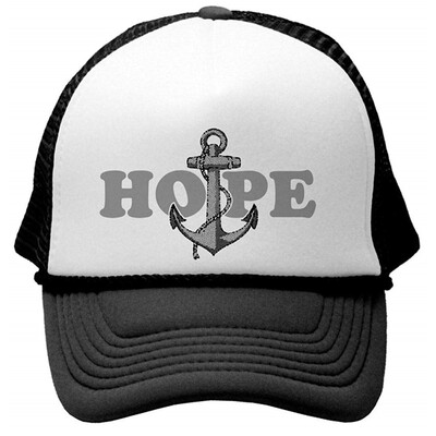 

HOPE ANCHOR - jesus christ christian god savior Mesh Trucker Cap Hat Black