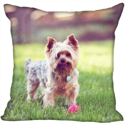 

Yorkshire Terrier Hot Sale Pillow Case High Quality New Years Pillowcase Decorative Pillow Cover For Wedding Decorative Christmas