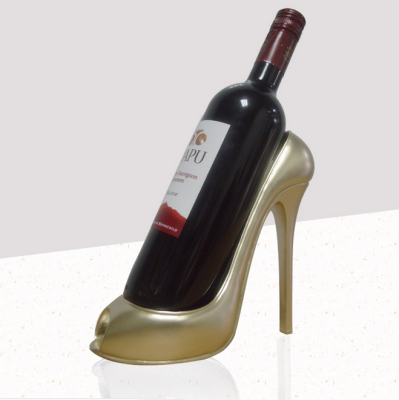 

Natural resin creative high heeled shoes red wine rack home living room table decoration accessories