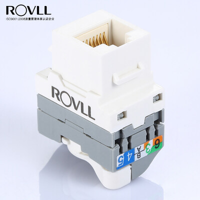 

Rover ROVLL network module super five non-shielded free module engineering grade 50U gold-plated network cable network connector RVCAT5E008