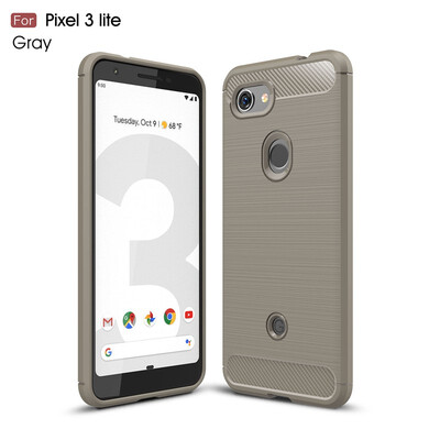 

Goowiiz Phone Case For Google Pixel 3 Lite Fashion Slim Carbon Fiber TPU Soft Silicone Prevent falling