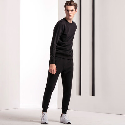 

361 degrees mens 2018 winter new set simple print sportswear 651843903-1 basic black 3XL