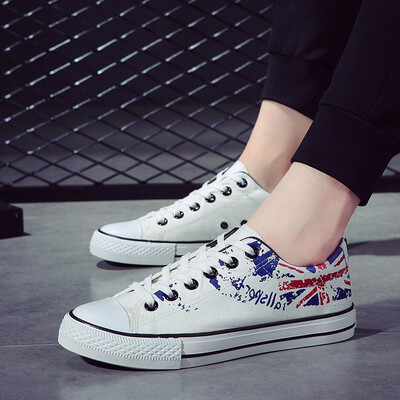 

Mens British style Canvas casual shoes Lace-up student shoes
