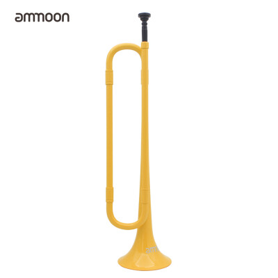 

ammoon B Flat Bugle Cavalry Trumpet Environmentally Friendly Plastic with Mouthpiece for Band School Student