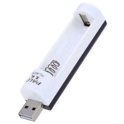 

Mini USB Powered Single Slot AA AAA Battery Charger with LED Light